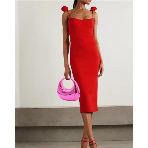 Pink Acrylic Evening Clutch for Women – Metallic Moon Design Party Purse - Picture 5 of 7